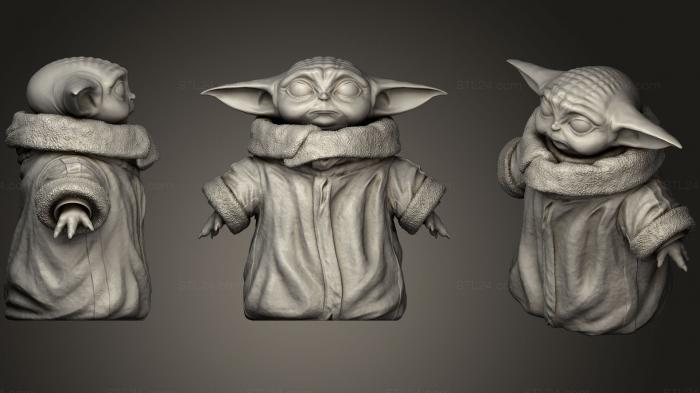 Figurines simple (Baby Yoda, STKPR_0120) 3D models for cnc